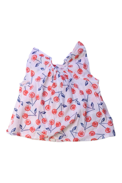 A White Sleeveless Tops from Bonpoint in size 3-6M for girl. (Front View)