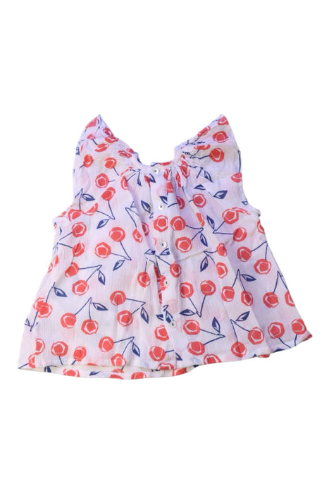 A White Sleeveless Tops from Bonpoint in size 3-6M for girl. (Back View)