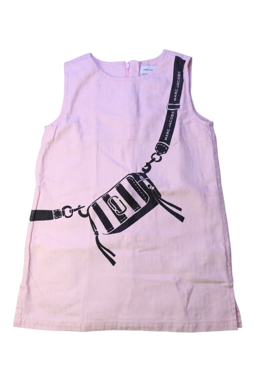 A Pink Sleeveless Dresses from Little Marc Jacobs in size 6T for girl. (Front View)
