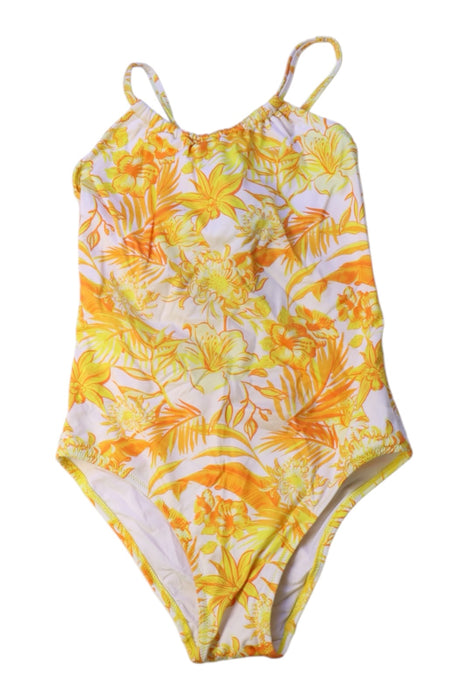 A Yellow Swimsuits from Vilebrequin in size 6T for girl. (Front View)