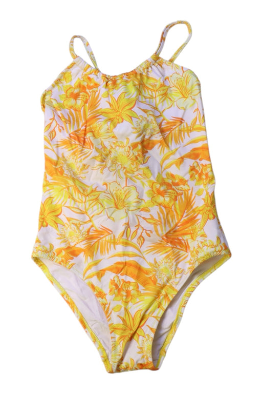 A Yellow Swimsuits from Vilebrequin in size 6T for girl. (Front View)