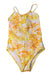 A Yellow Swimsuits from Vilebrequin in size 6T for girl. (Front View)