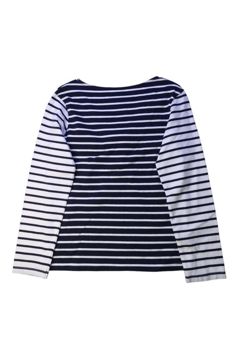 A Navy Long Sleeve Tops from Petit Bateau in size 8Y for girl. (Back View)