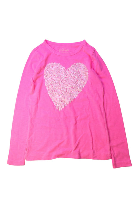A Pink Long Sleeve Tops from Crewcuts in size 10Y for girl. (Front View)