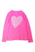 A Pink Long Sleeve Tops from Crewcuts in size 10Y for girl. (Front View)