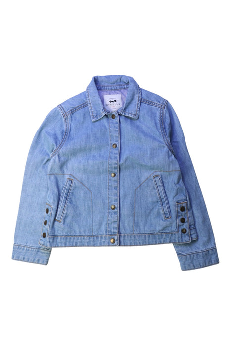 A Blue Lightweight Jackets from Cyrillus in size 8Y for girl. (Front View)