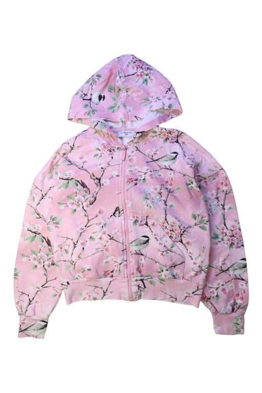A Pink Hooded Sweatshirts from Monnalisa in size 10Y for girl. (Front View)