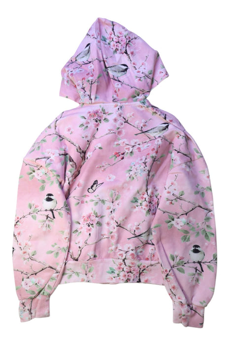 A Pink Hooded Sweatshirts from Monnalisa in size 10Y for girl. (Back View)