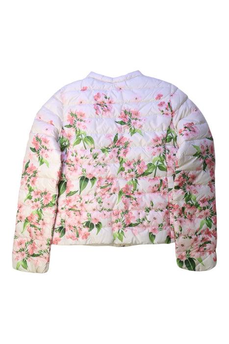 A Pink Puffer/Quilted Jackets from Moncler in size 10Y for girl. (Back View)