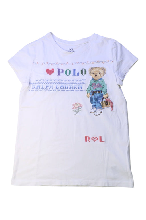 A White Short Sleeve T Shirts from Polo Ralph Lauren in size 8Y for neutral. (Front View)