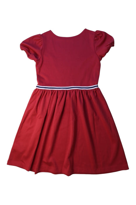 A Red Short Sleeve Dresses from Polo Ralph Lauren in size 8Y for girl. (Back View)