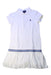 A White Short Sleeve Dresses from Polo Ralph Lauren in size 7Y for girl. (Front View)