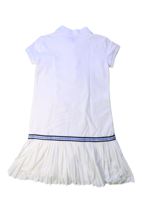A White Short Sleeve Dresses from Polo Ralph Lauren in size 7Y for girl. (Back View)