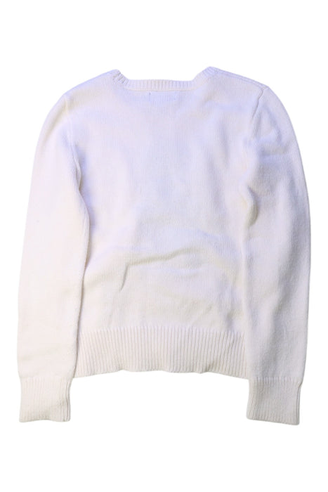 A White Long Sleeve Tops from Polo Ralph Lauren in size 8Y for girl. (Back View)