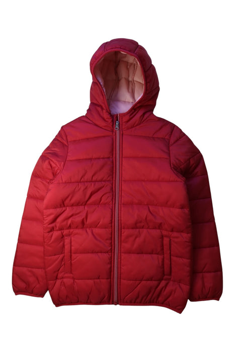 A Red Puffer/Quilted Jackets from Cyrillus in size 10Y for girl. (Front View)