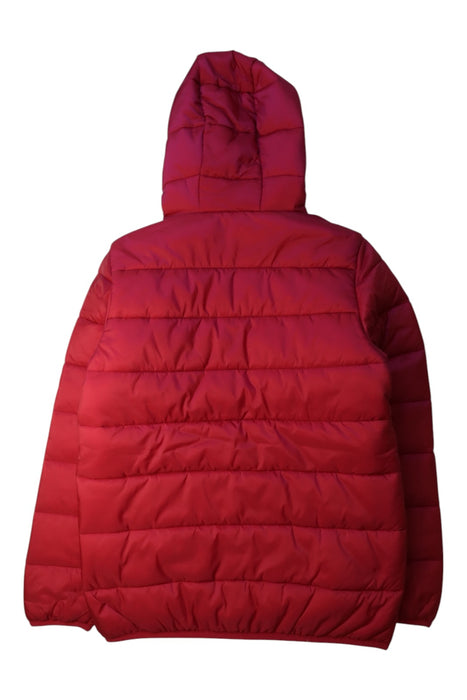 A Red Puffer/Quilted Jackets from Cyrillus in size 10Y for girl. (Back View)