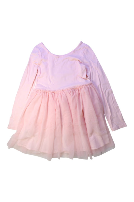 A Pink Long Sleeve Dresses from Seed in size 9Y for girl. (Back View)