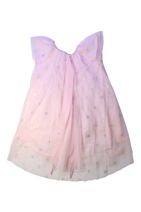 A Pink Sleeveless Dresses from Seed in size 6T for girl. (Back View)