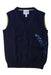 A Navy Dress Up Vests from Armani in size 2T for boy. (Front View)