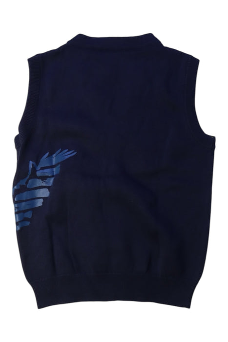 A Navy Dress Up Vests from Armani in size 2T for boy. (Back View)