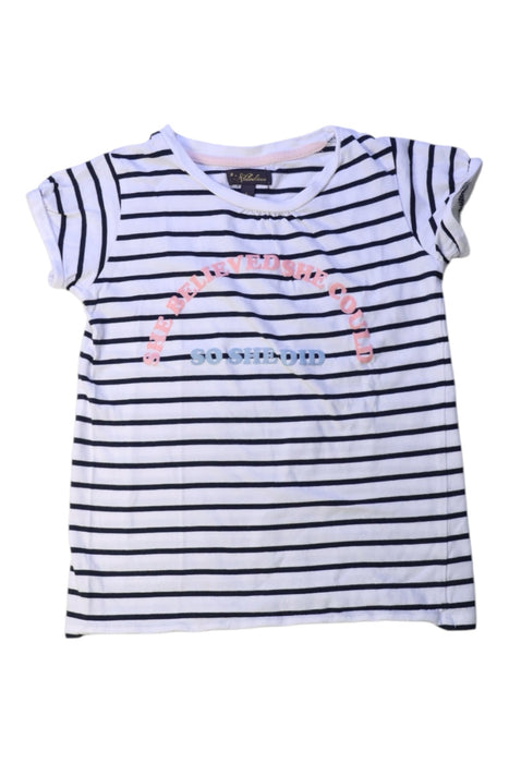 A White Short Sleeve Tops from Velveteen in size 8Y for girl. (Front View)