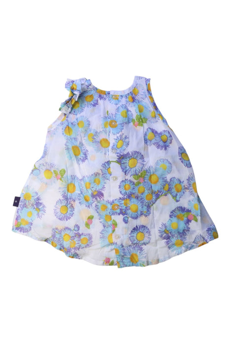 A Blue Sleeveless Dresses from Hakka in size 5T for girl. (Back View)
