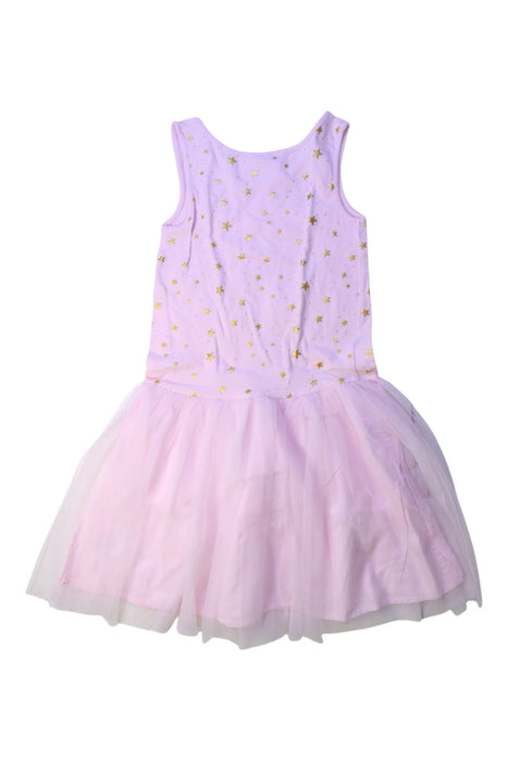 A Pink Sleeveless Dresses from Seed in size 7Y for girl. (Back View)