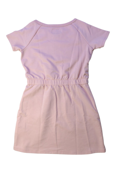 A Pink Short Sleeve Dresses from Roots in size 5T for girl. (Back View)