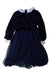 A Navy Long Sleeve Dresses from Felix & Mina in size 6T for girl. (Back View)