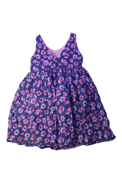 A Purple Sleeveless Dresses from Armani in size 5T for girl. (Back View)