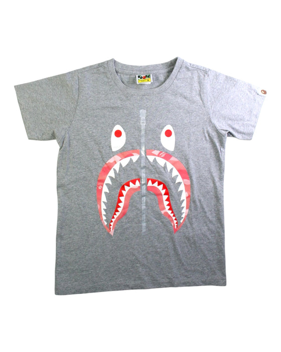 A Grey Short Sleeve T Shirts from Bape by A Bathing Ape in size 13Y for girl. (Front View)