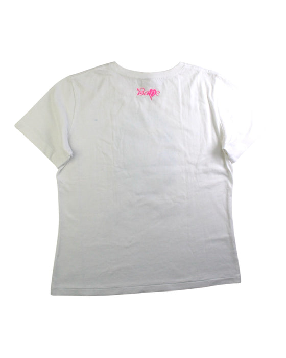 A White Short Sleeve T Shirts from Bape by A Bathing Ape in size 14Y for girl. (Back View)