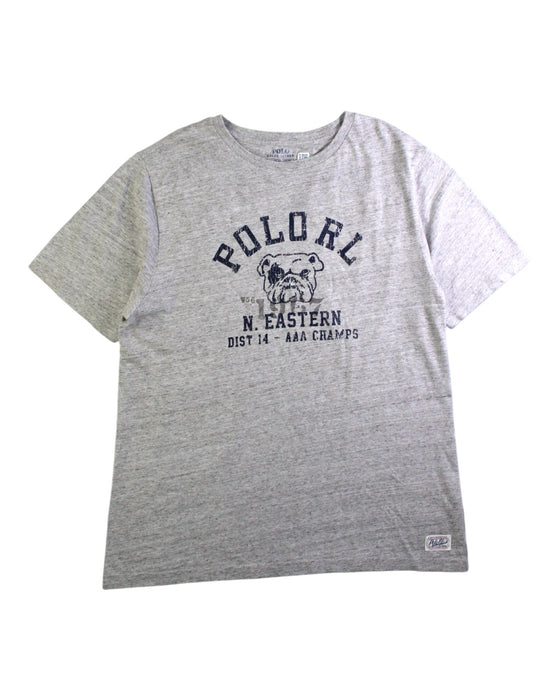 A Grey Short Sleeve T Shirts from Polo Ralph Lauren in size 14Y for boy. (Front View)