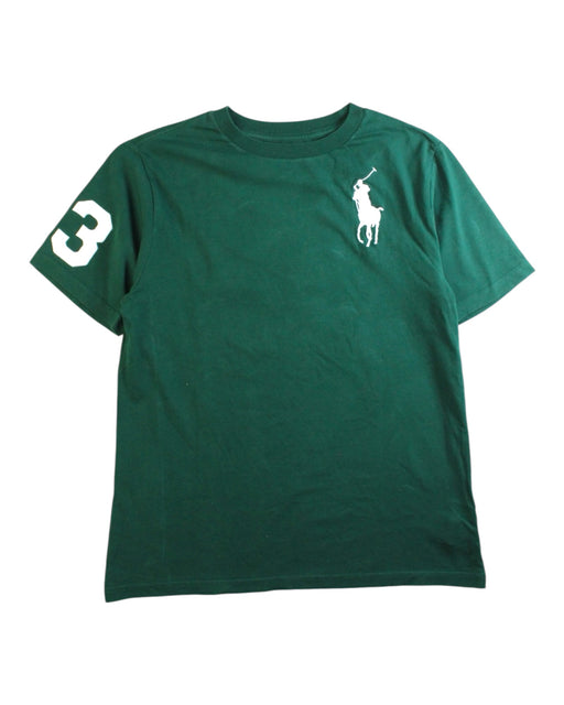 A Green Short Sleeve T Shirts from Polo Ralph Lauren in size 10Y for boy. (Front View)