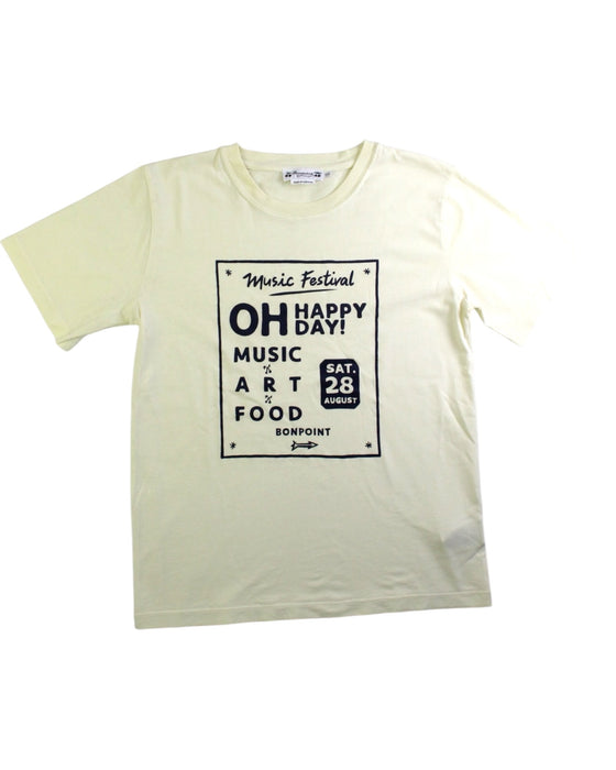 A Ivory Short Sleeve T Shirts from Bonpoint in size 12Y for boy. (Front View)