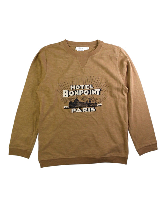 A Brown Crewneck Sweatshirts from Bonpoint in size 12Y for boy. (Front View)