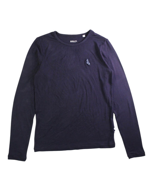 A Navy Long Sleeve T Shirts from Aigle in size 12Y for neutral. (Front View)