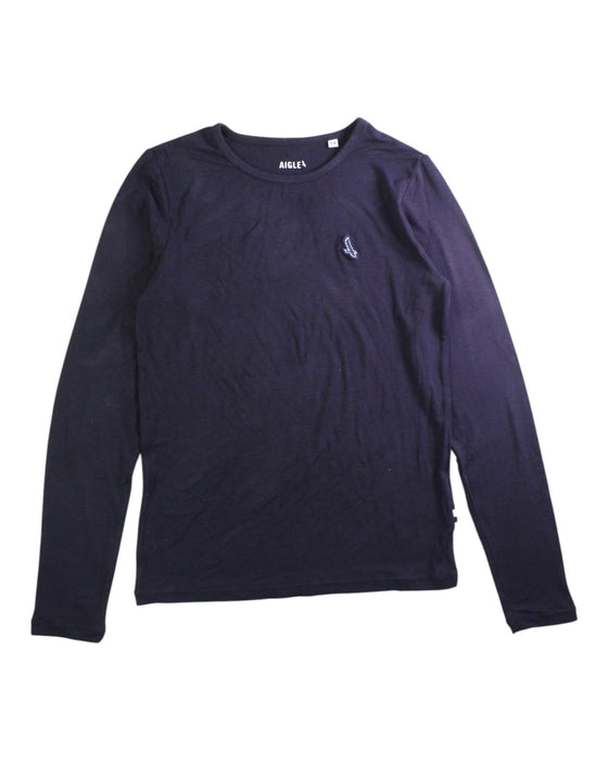 A Navy Long Sleeve T Shirts from Aigle in size 12Y for neutral. (Front View)