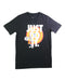 A Black Short Sleeve T Shirts from Nike in size 10Y for boy. (Front View)