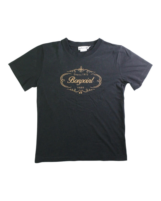 A Black Short Sleeve T Shirts from Bonpoint in size 12Y for boy. (Front View)