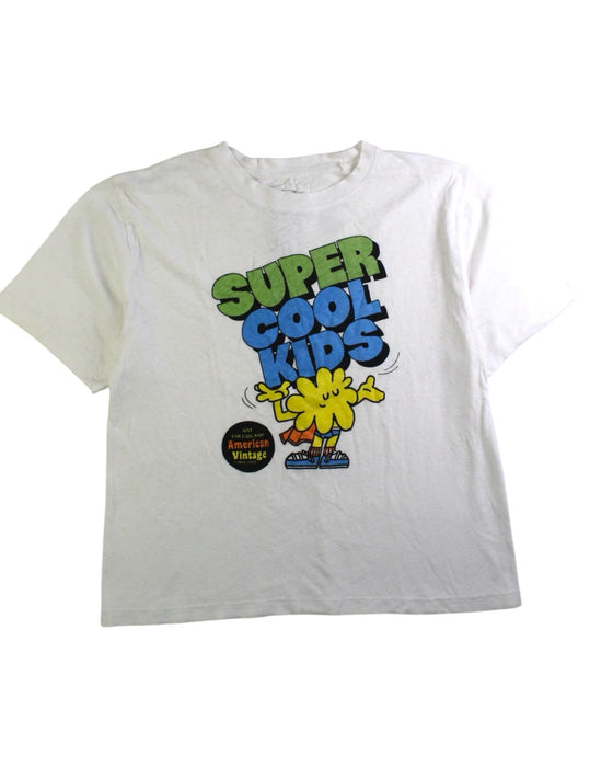 A White Short Sleeve T Shirts from American Vintage in size 13Y for boy. (Front View)