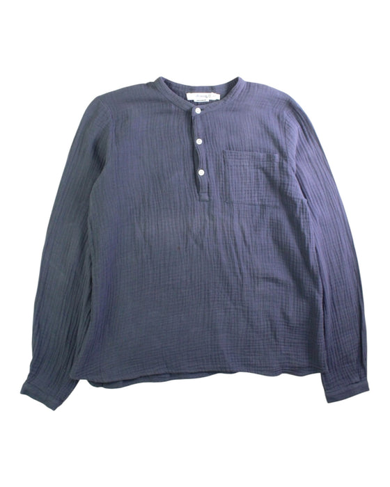 A Navy Long Sleeve Shirts from Bonpoint in size 12Y for boy. (Front View)
