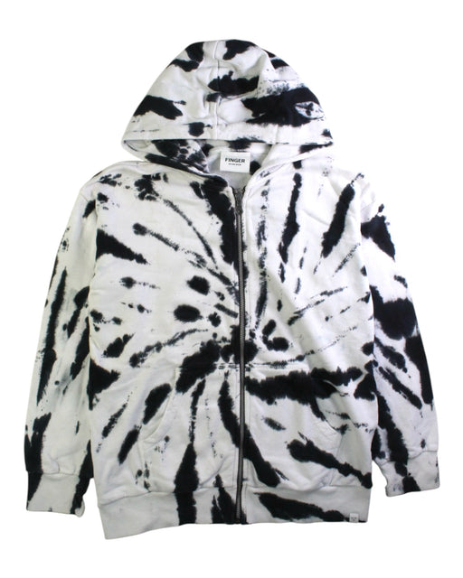 A Black Zippered Sweatshirts from Finger in the Nose in size 10Y for boy. (Front View)