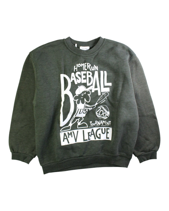 A Green Crewneck Sweatshirts from American Vintage in size 13Y for boy. (Front View)