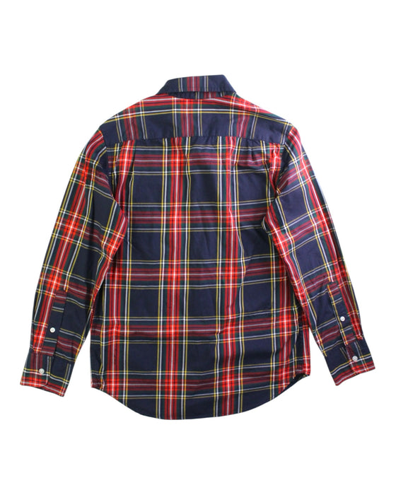 A Navy Long Sleeve Shirts from Crewcuts in size 10Y for boy. (Back View)