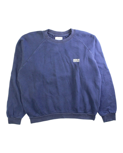 A Navy Crewneck Sweatshirts from American Vintage in size 13Y for boy. (Front View)