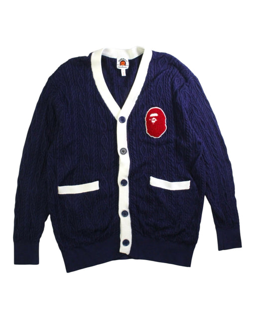 A Navy Cardigans from BAPE KIDS in size 10Y for boy. (Front View)