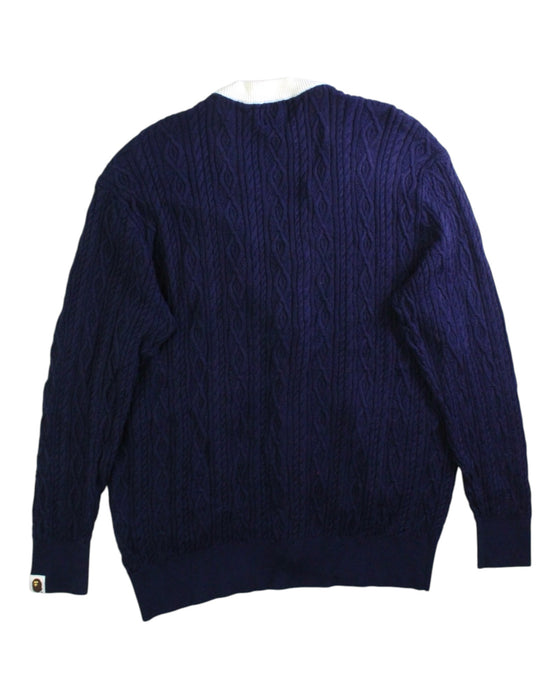 A Navy Cardigans from BAPE KIDS in size 10Y for boy. (Back View)