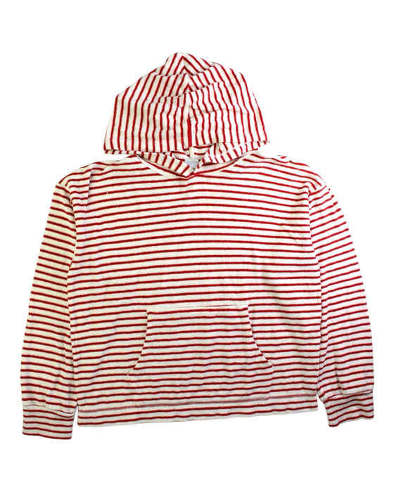 A Red Hooded Sweatshirts from Petit Bateau in size 12Y for boy. (Front View)