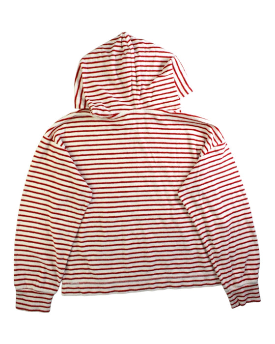 A Red Hooded Sweatshirts from Petit Bateau in size 12Y for boy. (Back View)
